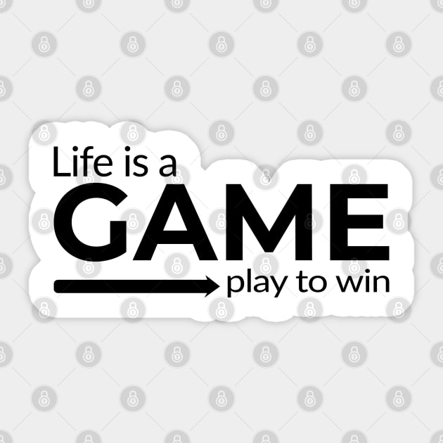 Life is a Game Play to Win gaming design Sticker by KA fashion